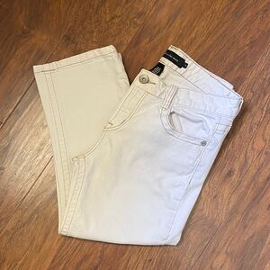 Calvin Klein Women's Jeans Size 8 Off-White/Beige Denim Casual Chic